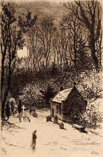 engraving of Aldbar Chapel