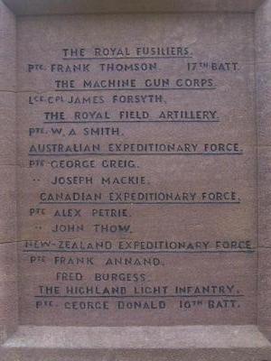 War memorial side two