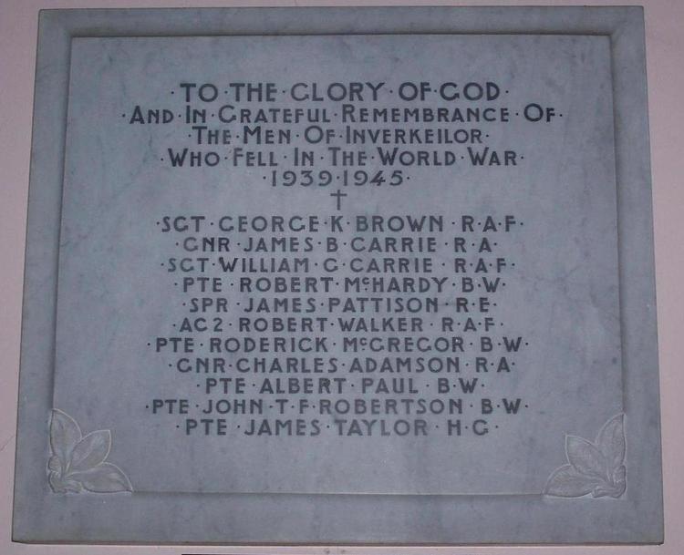 Inverkeilor 1939-45 war memorial