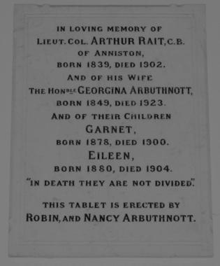Arthur Rait monument