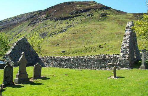 Photograph of old Lochlee Kirk