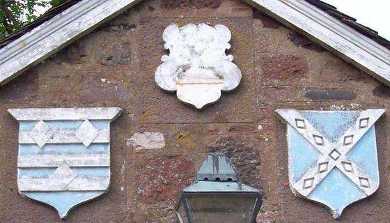 Coats of arms at Lunan House lodge