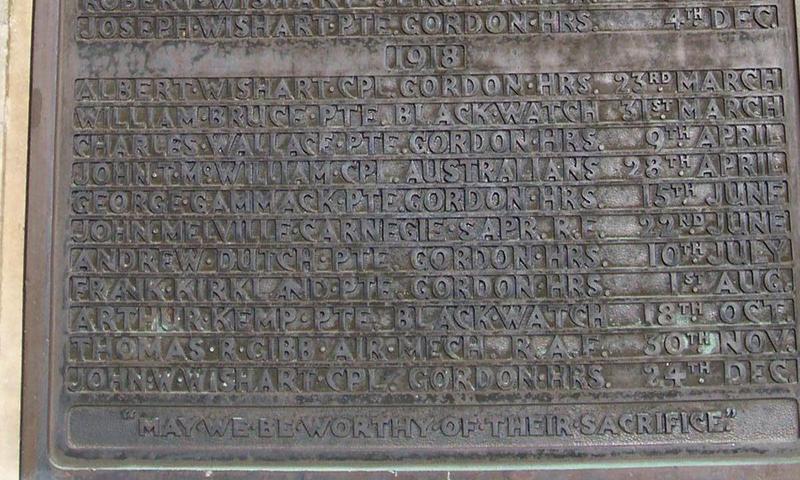 First World War memorial 1918