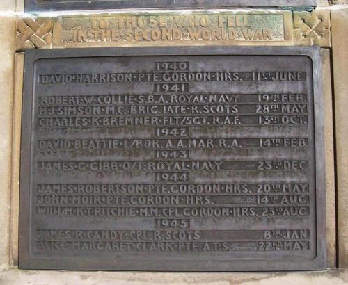 Second World War memorial