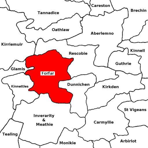 map of Forfar