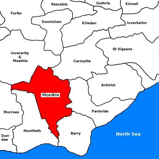 map of Monikie